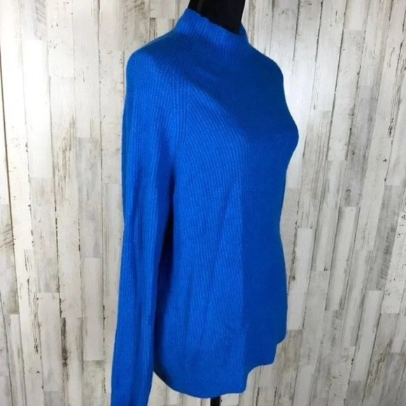 Halogen Nordstrom Mock Neck Sweater Top Blue 2X 2 - Picture 5 of 8